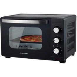 Esperanza EKO008N, 20L 1280W mini electric oven with timer and baking rack included, Black
