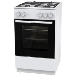 Gorenje GG5A10WFFM, Freestanding gas cooker with 67L oven, 4 burners, and functional design, White