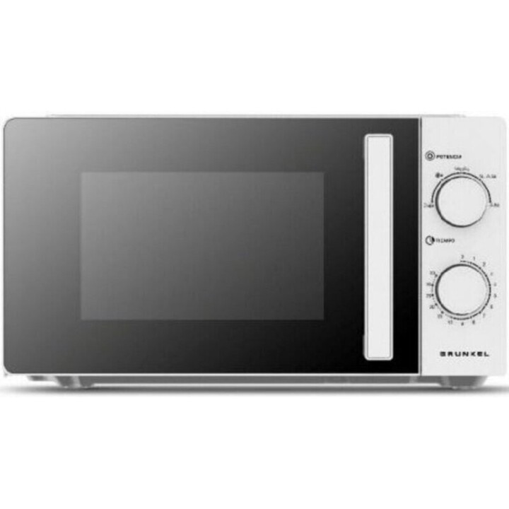 Grunkel MWG-20GRILL, micro-ondes 20L 700W avec grill intégré 1000W et fonction décongélation, blanc