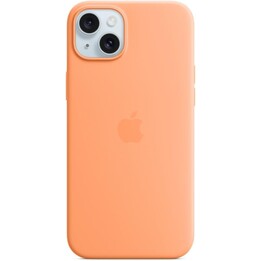 Apple Silikonhülle mit MagSafe Sorbet Orange für iPhone 15 Plus