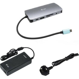 Base per laptop I-Tec Metal Nano Dock HDMI VGA LAN USB-C Caricatore 112W Argento