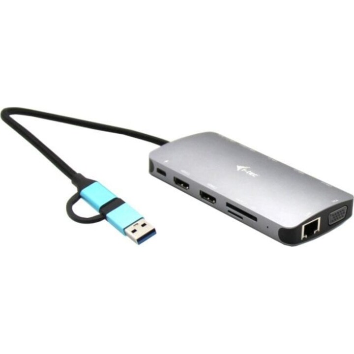 i-tec Metal Nano Dock 3x Display Power Delivery 100W Silber