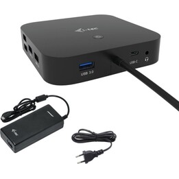 i-tec USB-C Docking Station mit HDMI, DP, Power Delivery 100W, 2x4K, RJ45 und VESA-Halterungen - Schwarz