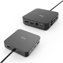 Estação de ancoragem i-tec USB-C Triple Display 100W 3x4K/1xHDMI/2xDP 10Gbps 144Hz Preto