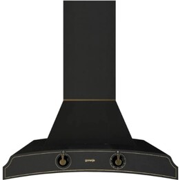Gorenje DK63MCLB, Hotte aspirante décorative au design rétro avec un puissant système de filtration de l'air, Noir
