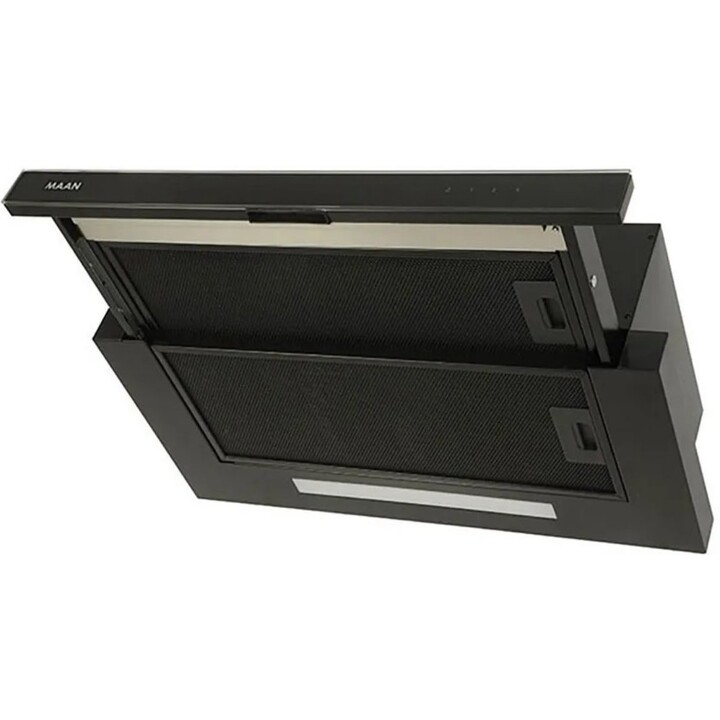 Maan Corona 2 Touch 60, Telescopic hood with 315 m³/h extraction, touch controls and slim integrated design, Black