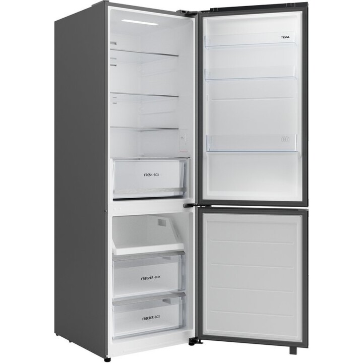Teka RBF 54650 SS XL, Frigorifero combinato di grande volume con tecnologia LongLife NoFrost e antimpronta inox