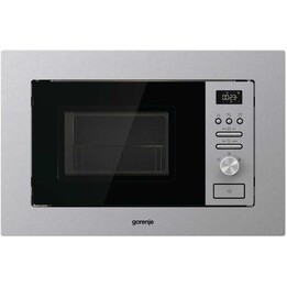 Gorenje BMI201AG1X, Horno microondas de 20L y 800W con grill integrado y programas de cocción automática, Inox