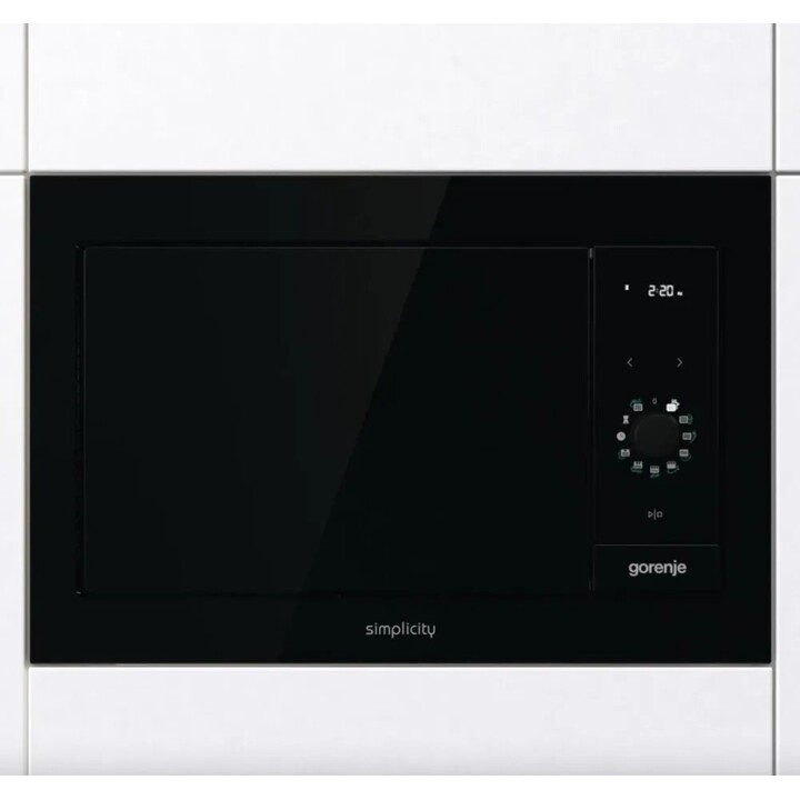 Gorenje BM235G1SYB, forno a microonde da 23 litri con grill integrato e programmi automatici di cottura rapida, nero