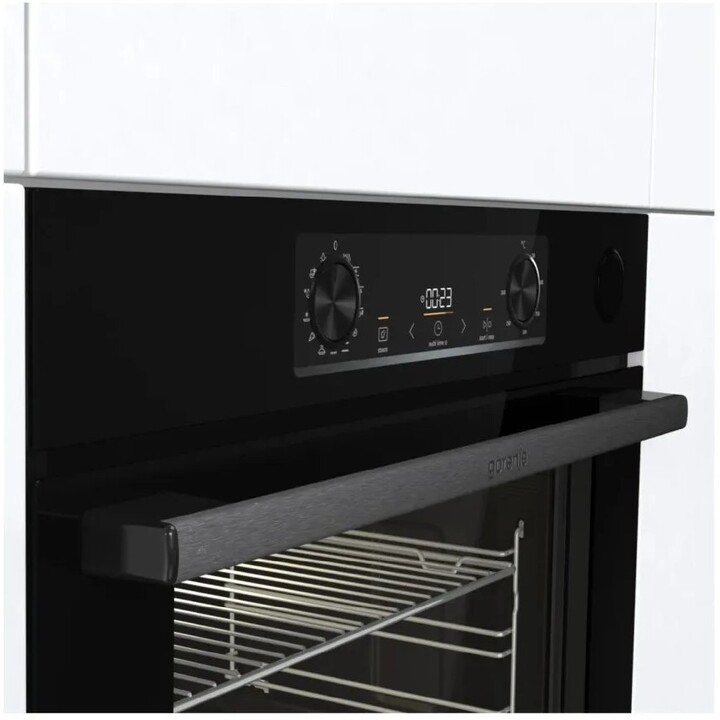 Gorenje BSA6737E15BG, Forno multifunzione intelligente con pulizia professionale avanzata e cottura di precisione totale, nero
