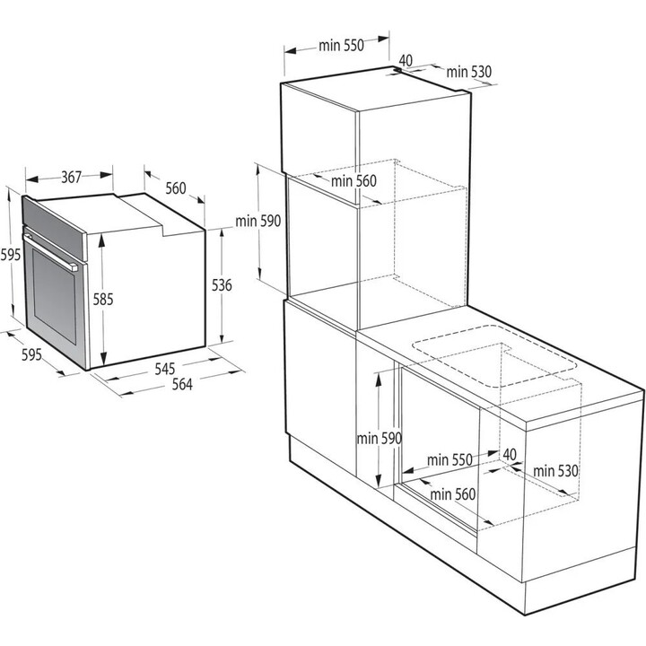 Gorenje BSA6737E15BG, Forno multifunzione intelligente con pulizia professionale avanzata e cottura di precisione totale, nero