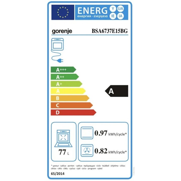 Gorenje BSA6737E15BG, Forno multifunzione intelligente con pulizia professionale avanzata e cottura di precisione totale, nero