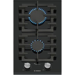 Bosch Serie 8 PRB3A6I40, Piano cottura a gas integrato compatto da 30 cm con 2 zone di cottura e manopole di comando ergonomiche