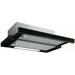 Elica ELITE 14 LUX BL/A/60, 60 cm telescopic extractor hood with slim flat design and frontal LED lighting, Black