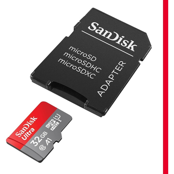 Scheda di memoria SanDisk Ultra 32GB microSDHC UHS-I con adattatore SDSQUA4-032G-GN6MT