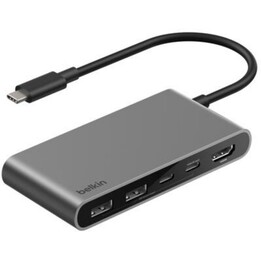 BELKIN Belkin Connect USB-C 5-en-1 Multiport Adapter Hub Space Gray INC024HQSGY