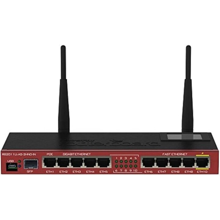 MikroTik RB2011UiAS-2HnD-IN Routeur sans fil à 10 ports 2.4GHz WiFi 4