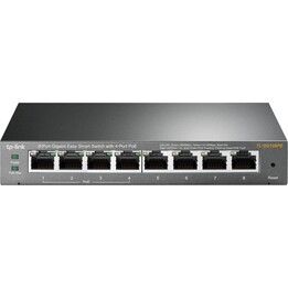 TP-Link TL-SG108PE Switch intelligente Gigabit Easy a 8 porte con 4 porte PoE+ 64W