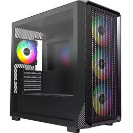 Montech X5M Black Mesh Micro-ATX PC Case 6 Fixed RGB Fans High Airflow