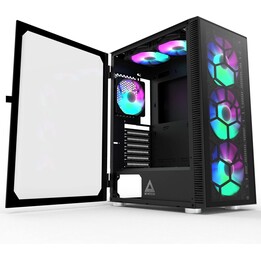 Montech X3 Glass Negra Caja Mid-Tower 6 Ventiladores RGB Fijos Alto Flujo de Aire