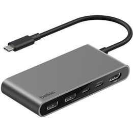 Hub USB-C de 5 puertos con dos puertos USB-C