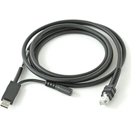 Zebra CBA-U43-S07ZAR Cavo USB schermato Power Plus diritto di 7 piedi grigio
