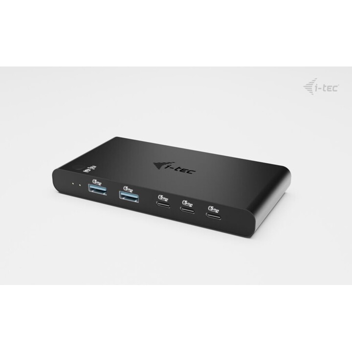 Estação de ancoragem KVM USB-C i-tec HDMI 4K 60Hz Fornecimento duplo de energia 2x100W