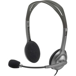 Fones de ouvido Logitech H110 prateados