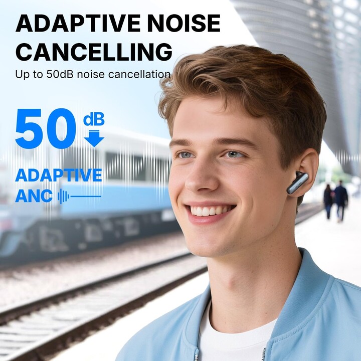 EarFun Air Pro 4i White  - Bluetooth Earphones with ANC 50dB Hi-Res Sound