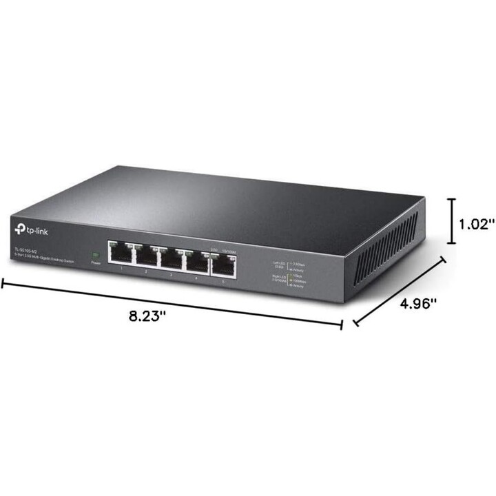 TP-Link TL-SG105-M2 Switch desktop a 5 porte 2.5G Multi-Gigabit Custodia in acciaio