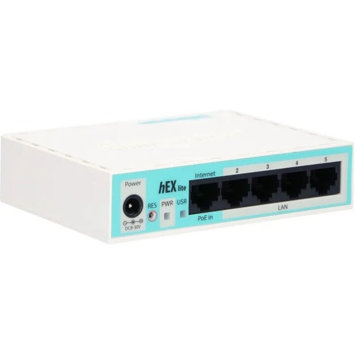 MikroTik RB750r2 hEX lite 5-Puertos Fast Ethernet Router RouterOS L4