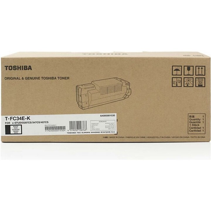 Cartucho de tóner negro Toshiba T-FC34EK 6A000001530 38400 páginas para e-STUDIO 287CS 347CS 407CS