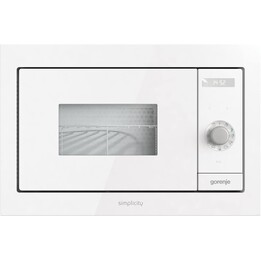 Gorenje BM235G1SYW, 23L Einbau-Mikrowelle mit Grill und intelligenten automatischen Garprogrammen, Weiß