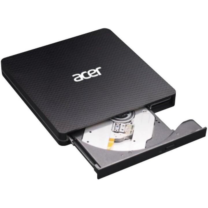 Acer GP.ODD11.001 Gravador de DVD portátil externo USB 3.2 Gen 1 Tipo A e Tipo C com suporte para M-DISC Preto