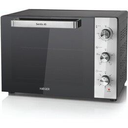Haeger OV-45B.040A, Horno eléctrico de 45L con múltiples funciones de horneado y diseño resistente, Negro