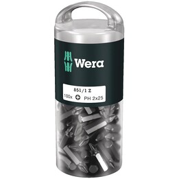 Wera 2674404 851/1 Z DIY 100-teiliger Profi-Schraubendreher-Bit-Satz, Silber