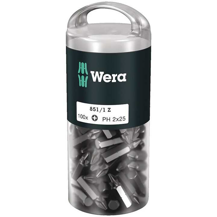 Wera 2674404 851/1 Z DIY 100-Piece Professional Screwdriver Bit Set, Silver