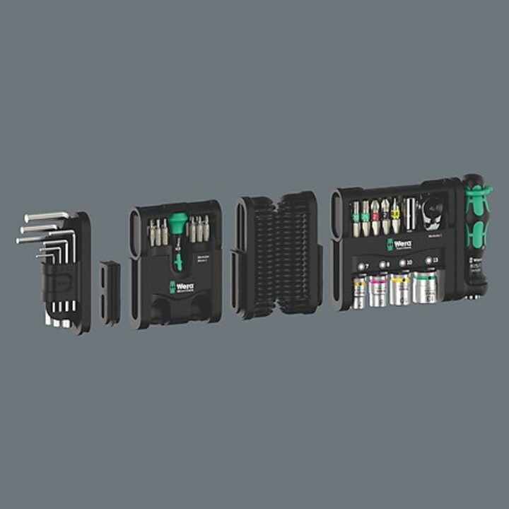 Wera 544914 Conjunto de ferramentas mecânicas profissionais de 50 peças para manutenção técnica, preto