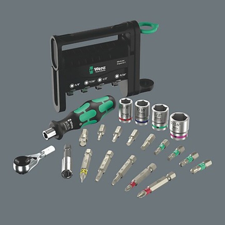 Wera 544914 50-Piece Professional Mechanical Tool Set for Technical Maintenance, Black