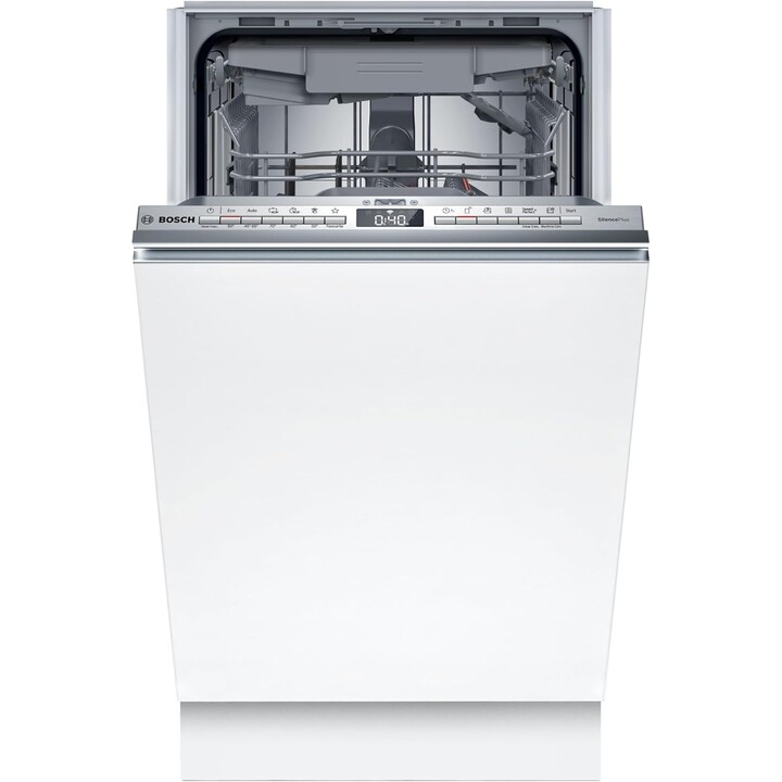 Bosch Serie 2 SPV2HMX02E, Lavavajillas integrado de 45 cm para 10 cubiertos con motor silencioso, Blanco