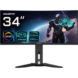 Gigabyte MO34WQC2 Moniteur incurvé QD-OLED ultra-large QHD 240Hz FreeSync Premium Pro de 34 pouces