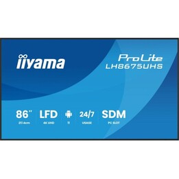 Monitor iiyama LH8675UHS-B2AG 86" UltraHD 4K 60Hz IPS Antirreflejos WiFi Android 11 8ms