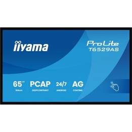 Moniteur iiyama T6529AS-B1AG 65" UltraHD 4K 60Hz VA Capacitive Touch Android Speakers