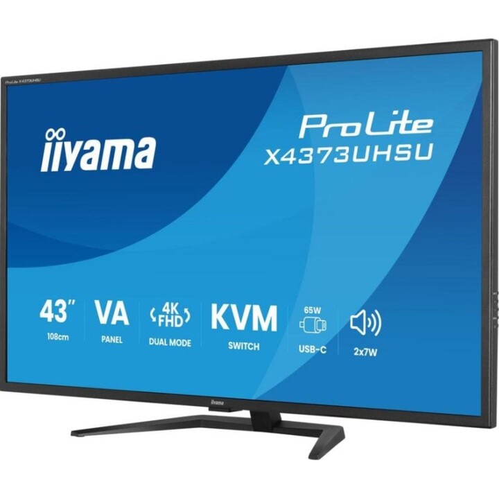 iiyama ProLite X4373UHSU-B2 Monitor KVM 43" UltraHD 4K 60Hz VA HDR10 Altoparlanti USB-C