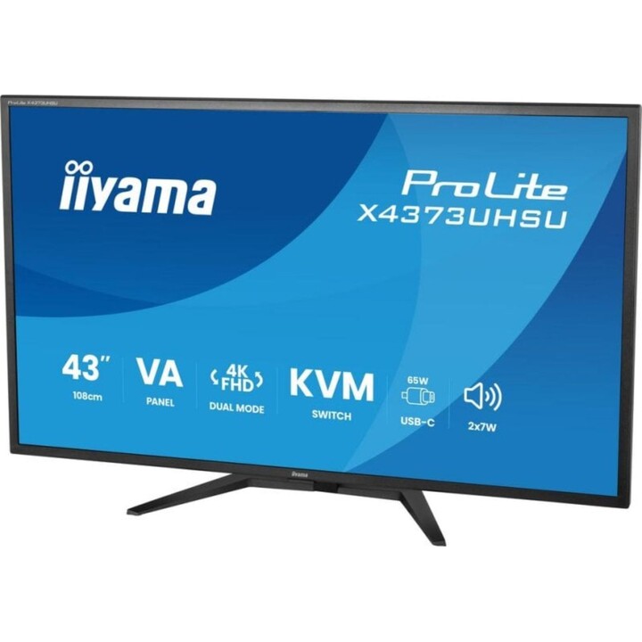 iiyama ProLite X4373UHSU-B2 Monitor KVM 43" UltraHD 4K 60Hz VA HDR10 Altoparlanti USB-C