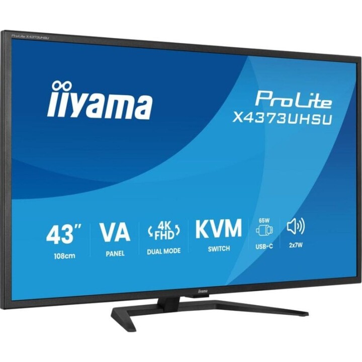 iiyama ProLite X4373UHSU-B2 Monitor KVM 43" UltraHD 4K 60Hz VA HDR10 Altoparlanti USB-C