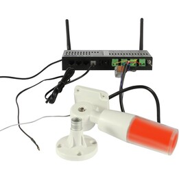 ALLNET MSR Lampada di segnalazione/avvertimento rosso/giallo/verde Buzzer 24V ALL3042