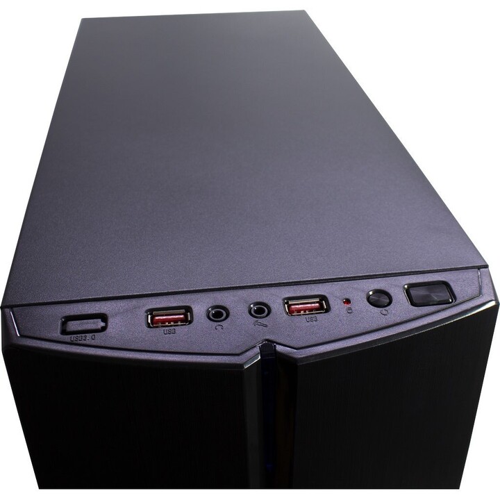 Inter-Tech B-48 Midi Tower ATX Case Illuminazione blu nero
