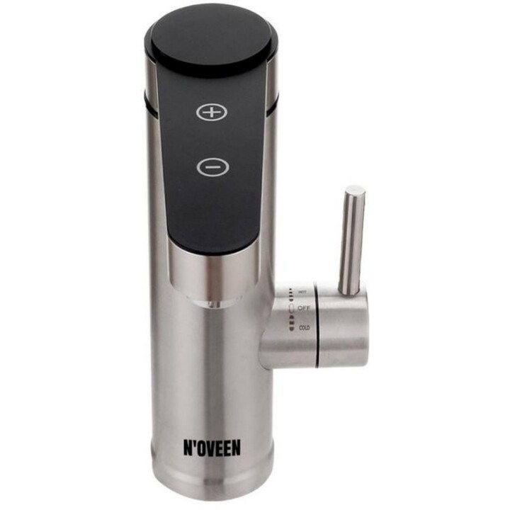 Noveen IWH960 INOX, Elektrischer Durchlauferhitzer mit digitaler Temperaturanzeige, Silber