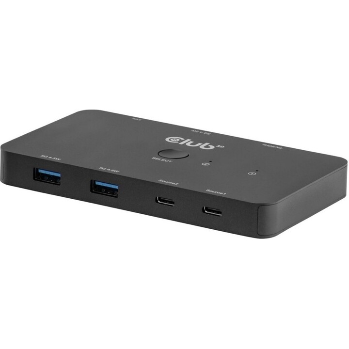 Club 3D CSV-2512 Switch KVM Dual USB-C to HDMI 4K 60Hz 100W PD
